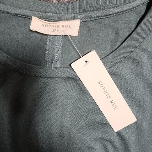 Sophie Rue Asymmetrical Knot Top Sz XL Casual Stretch Summer - Picture 3 of 7